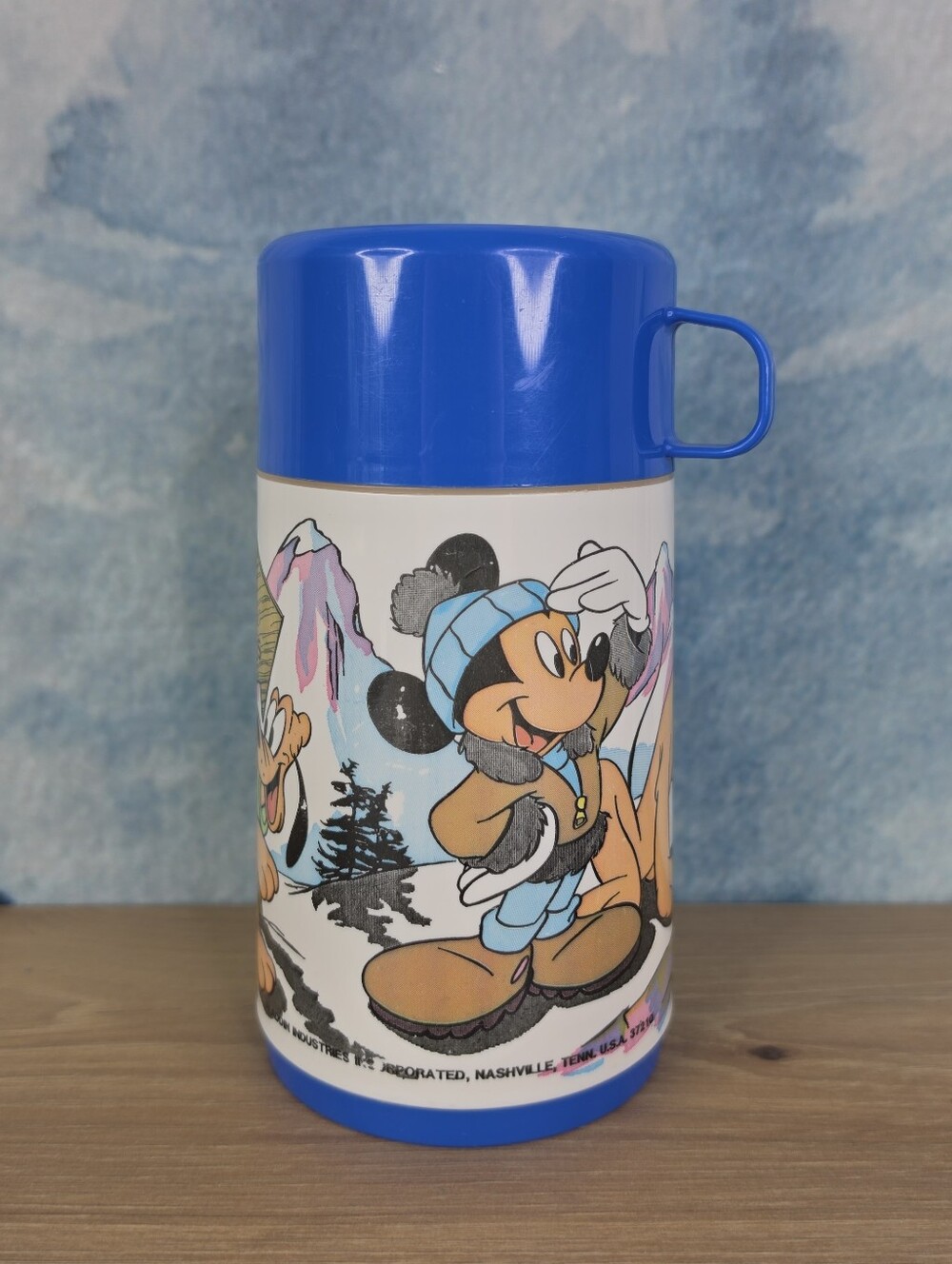 Vintage Disney Mickey Mouse Lookout Peak Aladdin Thermos 80s